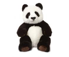 WWF - Peluche Panda - Peluche Réaliste avec de Nombreux Détails Ressemblants - Douce et Souple - Normes CE - Panda Assis - Hauteur 22 cm