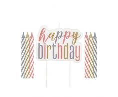 Unique Party- Bougies, 84956, Or Rose