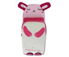 Katara 1800 Trousse à Crayons Rangement de Stylos, Fineliners - Étui à Crayons pour École ou Bureau - Panda ou Lapin Rose