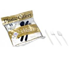 Tac - B/51 couverts blanc tened/cucha/couteau.