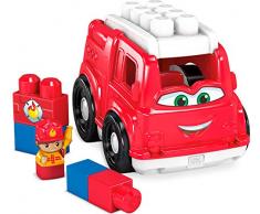 Mega Bloks First Builders Camion de Pompiers, jeu de voiture et de blocs de construction, 6 pièces, jouet pour bébé et enfant de 1 à 5 ans, GCX09