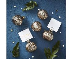 Ginger Ray GD-416 Porte-cartes de Noël Boule dorée