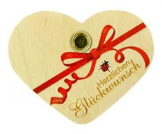 Hess Jouet en Bois 15618 – Anniversaire Cœur en Bois, Félicitations, env. 12 x 10 cm