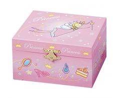 TROUSSELIER - Princesse - Boîte à Bijoux Musicale - Idéal Cadeau Jeune Fille - Musique Rapsodie de Rachmaninov - Colori Rose