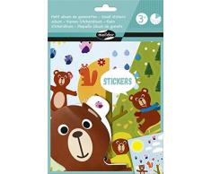 Maildor AF021C - Une pochette créative Album de stickers comprenant 1 album à personnaliser + 30 stickers expressions