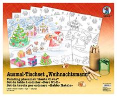 Ursus 24650000 Lot de 5 Sets de Table à colorier Motif Père Noël 33 x 40 cm
