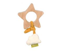 sigikid- Hochet Étoile en Bois Green Collection, 39090