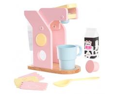 KidKraft 63380 Ensemble machine à café avec accessoires pour cuisine pour enfant Couleurs pastel