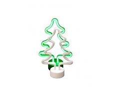Classic Line 10095537 Sapin de Noël à LED néon Hauteur env. 30 cm, Blanc/Vert