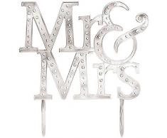 amscan 100008 Mr & Mrs Décoration de gâteau