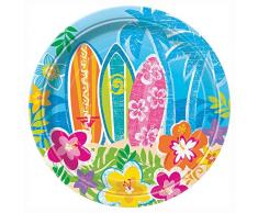 Unique Party Assiettes en Carton de 17.1 cm, Paquet de 8