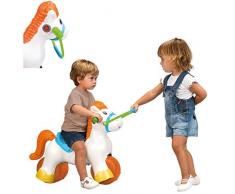 FEBER PonyFeber 3 en 1 - Cheval à bascule et trotteur, pour enfants jusquà 2 ans, Blanc (Famosa 800006280)