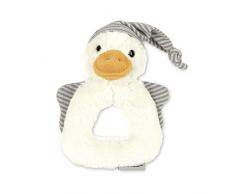 Sterntaler Hochet Canard, Âge : 0-36 Mois, 13 cm, Couleur : Blanc/Gris