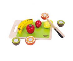 Tooky Toy - TKB602 - Jouet de Bois - Fruit de Bois par Couper - 14 pièces - Plaisir Garanti