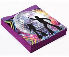 Forum Novelties X77974 Disco Grande Serviettes de table, Multicolore, taille unique