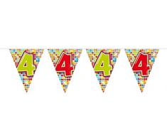Folat Lot de 4 guirlandes danniversaire 6 m