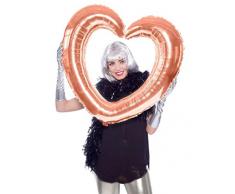 Generique - Cadre Photo en Aluminium en Forme de cœur Or Rose