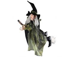 Widmann Sorcière volante sur balai unisex-adult, noir, 100 cm, vd-wdm7875g