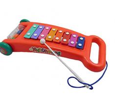 ALLKINDATHINGS 6006red Enfant 8 Xylophone Jouet Musical Tirer Educational Rouge