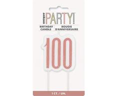 Unique Party- Bougie, 84992, Rose Gold