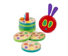 Small Foot 11344 La Chenille Qui Fait des Trous Logisteck, en Bois, encastrer, Jeu de Concentration Jouets, Multicolore