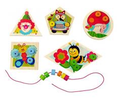 Hess 14939 en Bois du Monde de Couleurs bébé denfilage Jouet