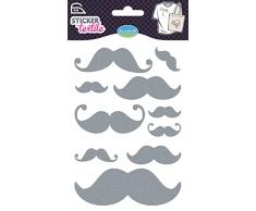 Aladine - 41414 - Autocollant Textile - Moustache Glitter