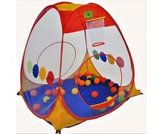 ALLKINDATHINGS Tente de Jeu Pop Up pour Bébé Avec 100 Balles de Jeu - Version Anglaise