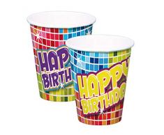 Folat Neu Tasse Birthday Blocks, 250 ML, Lot de 6