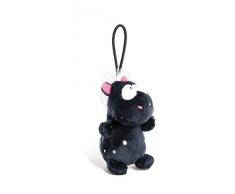 NICI- Licorne Carbon Flash en pelucheavec Lampe LED pour Sac à Main, 44769, Noir