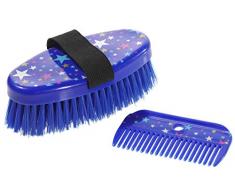 Heunec 893177 – Set pour lentretien des Chevaux Plaid en Bleu