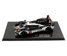 IXO-919 Hybrid Winner Le Mans 2016 Porsche Véhicule Miniature, LM2016, Noir/Blanc/Argent, Echelle 1/43