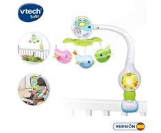 VTech Mobile de Voyage Pio Pío Mélodies, projecteur de bébé pour Berceau ou à Fixer sur Poussette et Porte-bébé, Multicolore (80-513122)