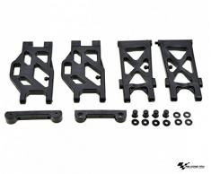 Carson 500405351 – Modélisme Accessoires : x10eb Bras de Suspension Set avec Support, Avant/arrière