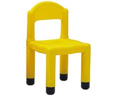Italveneta Didattica 20014 Chaise Haute en Plastique avec Couvercle pour Pieds Jaune 5 cm