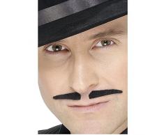 Smiffys 22901 Déguisement Homme Moustache Escroc Autocollant, Noir, Taille Unique