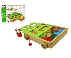 ALLKINDATHINGS Enfant Jouet en Bois Tirer coloré Maternelle Blocs et Forme Sorter Neuf