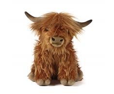 Living Nature- Soft Toy Jouet Grande Vache Highland en Peluche avec Son (30 cm), AN341
