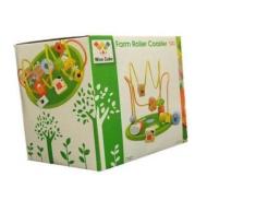 ALLKINDATHINGS Enfant Jouet en Bois Ferme Perle Cadre Labyrinthe coloré Forme Sorter Creative Enfants