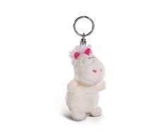 NICI- Porte-clés en Peluche Licorne Theodor avec Lampe LED, 44771, Blanc