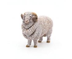 Papo- Mouton Merinos LA Vie A LA Ferme Figurine, 51174, Multicolore