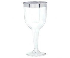 Amscan International 891 550,2 cm Verre à vin Box, Argent