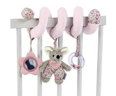 Sterntaler Jouet d’Éveil Spirale, Souris Mabel, Hochet Inclut, Âge : Dès la Naissance, Rose/Multicolore, 6612001