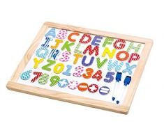 Tooky Toy - TKB162 - Jouet de Bois - la Planche lapprentissage - avec alphatbet, Chiffres et Les Signes - Plaisir Garanti - 45 x 35 x 1,2 cm