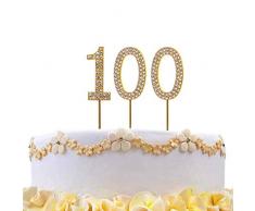 Gifts SHATCHI-803 Décoration de gâteau pour gâteau Motif 4 toutes les occasions Doré