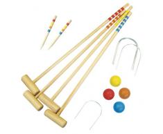 House of Toys - 431039 - Jeu de Plein Air - Croquet 4 Joueurs en Sac