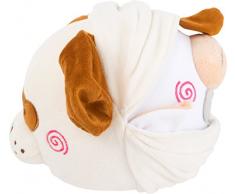 Small Foot- Balle Peluche en Tissu très Doux. Réversible, Elle Fait apparaître Une tête de Chien ou de Mouton, au Choix. Développe la Coordination Main-œil, 10522