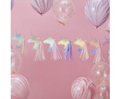 Ginger Ray Guirlande de fanions en forme de licorne irisée Multicolore