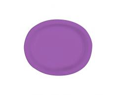 Unique Party- Assiettes en carton, 34509, Violet, Lot de 8
