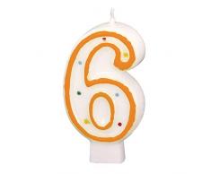 Amscan - 550286 - Bougie Chiffre 6 Pois